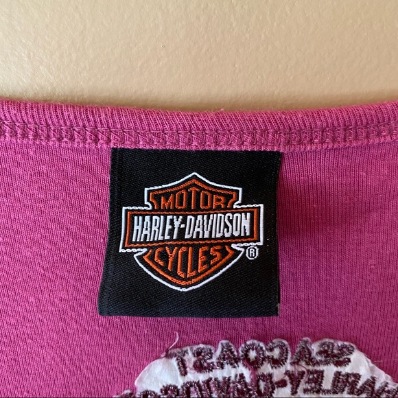 Harley-Davidson 3/4 sleeve women’s tee, size large, rose pink - Picture 5 of 5